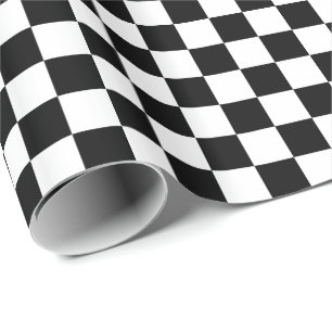 Black and White Chequered Wrapping Paper