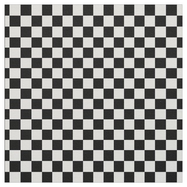 Black and White Chess board pattern Fabric (Swatch)