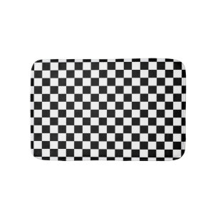 Black and White Chess Digital Print Bath Mat