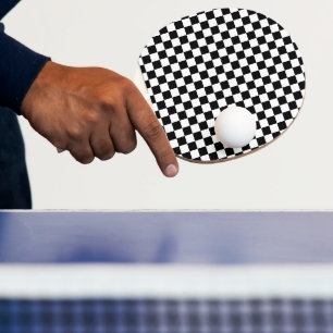 Black and White Chess Digital Print Ping Pong Paddle