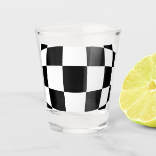 Black and white chess shot glass