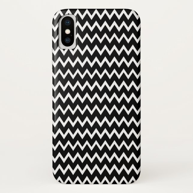 Black And White Chevron Case-Mate iPhone Case (Back)