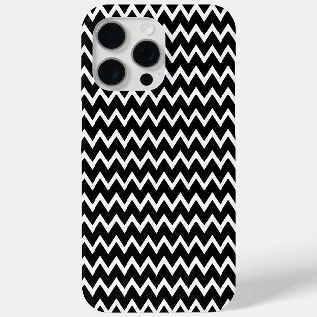 Black And White Chevron Case-Mate iPhone Case (Back)