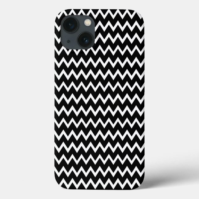 Black And White Chevron Case-Mate iPhone Case (Back)