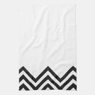 Black and white chevron kitchen towel II