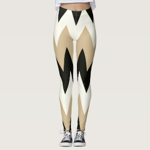 Black and White Chevron Leggings