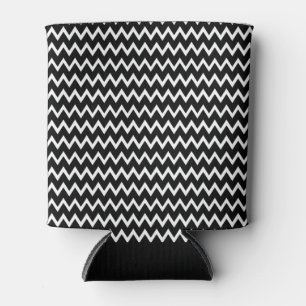 Black And White Chevron Pattern Can Cooler