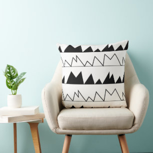Black and White Chevron Pattern Cushion