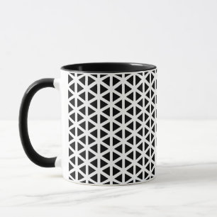 Black and White Chevron Pattern Mug