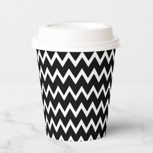 Black And White Chevron Pattern Paper Cups