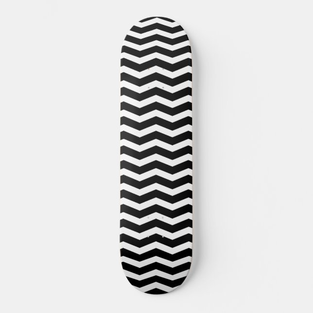 Black and White Chevron Skateboard (Front)