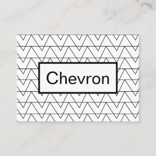 Black and White Chevron Stripe Business Card