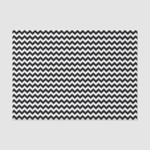 Black and White Chevron Stripe Tissue Paper