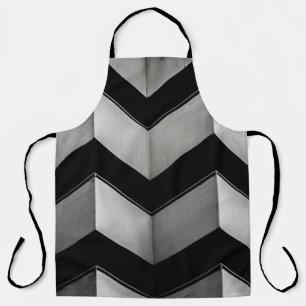 BLACK AND WHITE CHEVRON WALLPAPER APRON