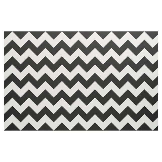 Black and White Chevron Zigzag Fabric (Yard)