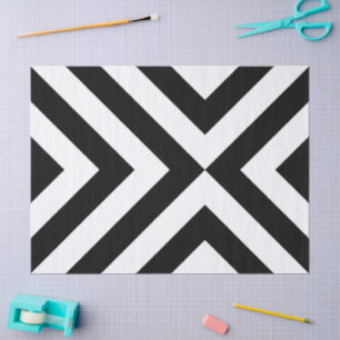 Black and White Chevrons Tissue Paper