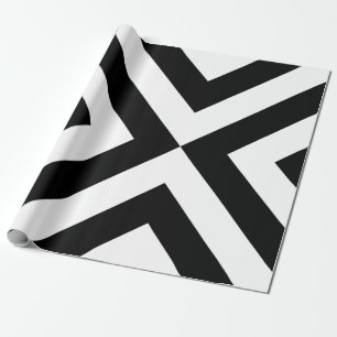 Black and White Chevrons Wrapping Paper