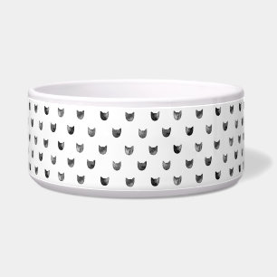 Black and White Chic Cute Cat Pattern