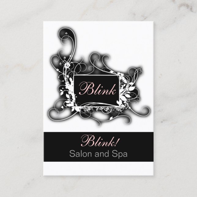 black and white Chic Gift Certificates (Front)