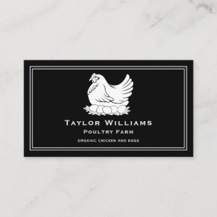 Black And White Chicken Eggs Farm Farmer Farmhouse Business Card