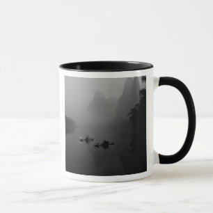 Black and white, China, Li River, Fisherman on Mug