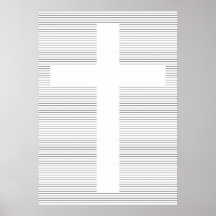 Black and White Christian Cross Minimalist