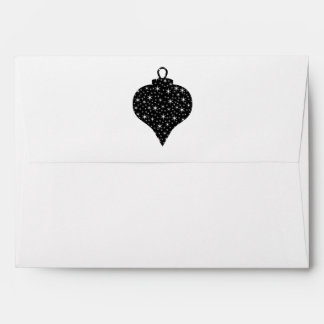 Black and White Christmas Bauble Design. Envelopes