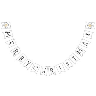 Black and White Christmas Bunting