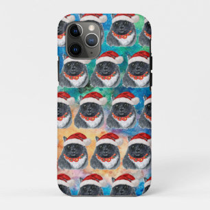 Black and White Christmas Cat Christmas iPhone 11 Pro Case