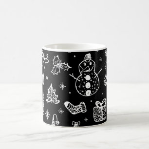 Black and White Christmas Coffee Mug