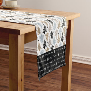 Black and White Christmas Coordinating Medium Table Runner