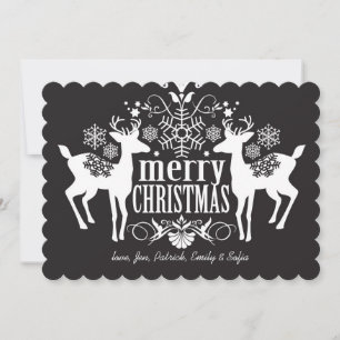 Black and white Christmas design Holiday Card