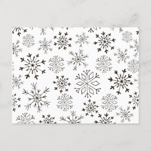 Black-and-white Christmas Gift Paper Postcard