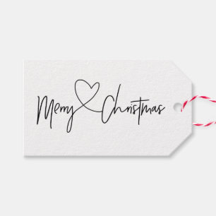Black and White Christmas Gift Tag Sets