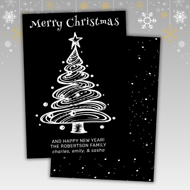 Black and White Christmas Holiday Card (Creator Uploaded)