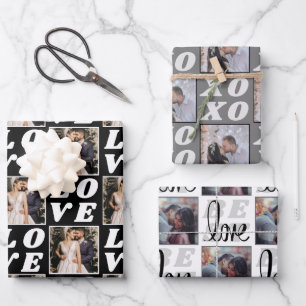 Black And White Christmas Photo 3 Gift Wrapping Paper Sheet