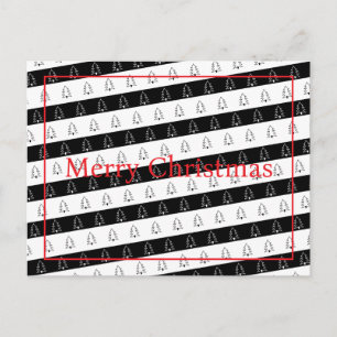 Black and White Christmas Postcard
