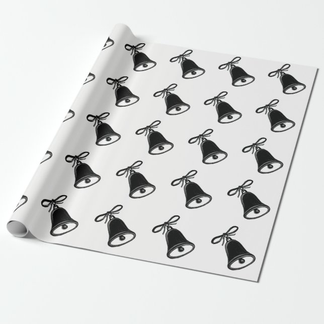 Black and white christmas wrapping paper (Unrolled)