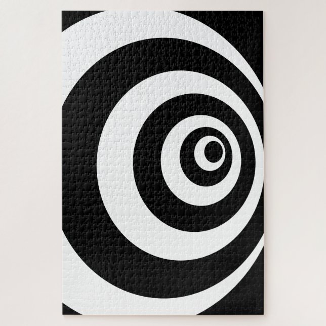 Black and White Circle Design Jigsaw Puzzle (Vertical)