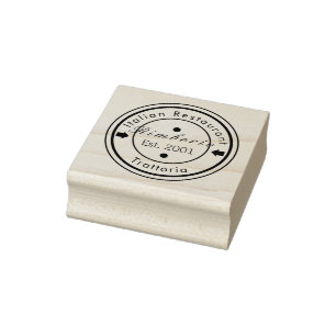 Black and White Circle Professional Rubber Stamp