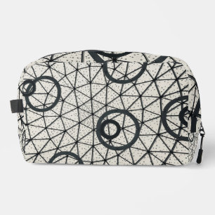 Black and White Circles Dopp Kit