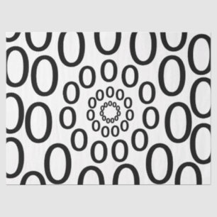 Black and White Circles Geometric Tissue Paper