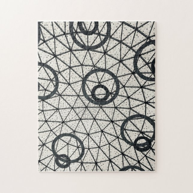 Black and White Circles Jigsaw Puzzle (Vertical)
