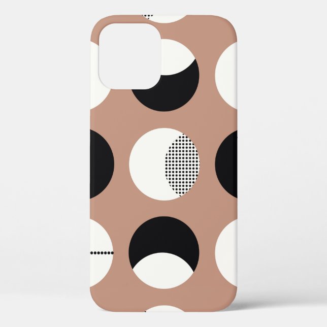 Black and white circles seamless pattern Case-Mate iPhone case (Back)