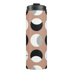 Black and white circles seamless pattern thermal tumbler