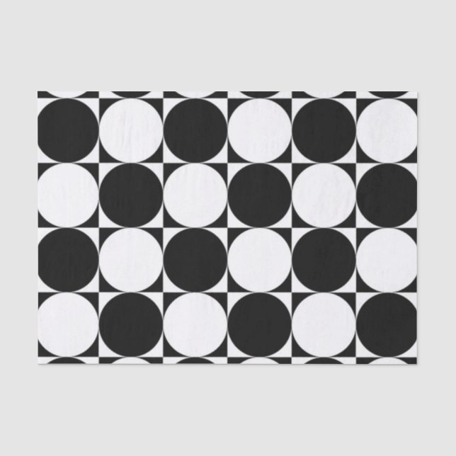 BLACK AND WHITE CIRCLES TISSUE PAPER (Front)