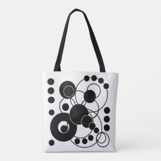 Black and White Circles Tote Bag