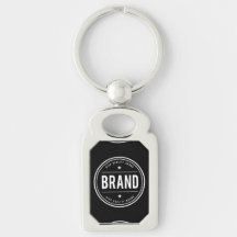 Black-and-white circular badge logo
