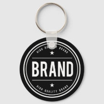 Black-and-white circular badge logo