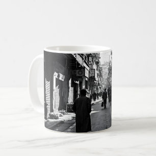 Black And White City Street Coffee Mug